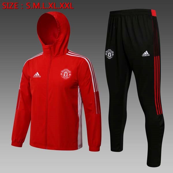 Windjacke Manchester United Komplett Set 2022 Rote Schwarz